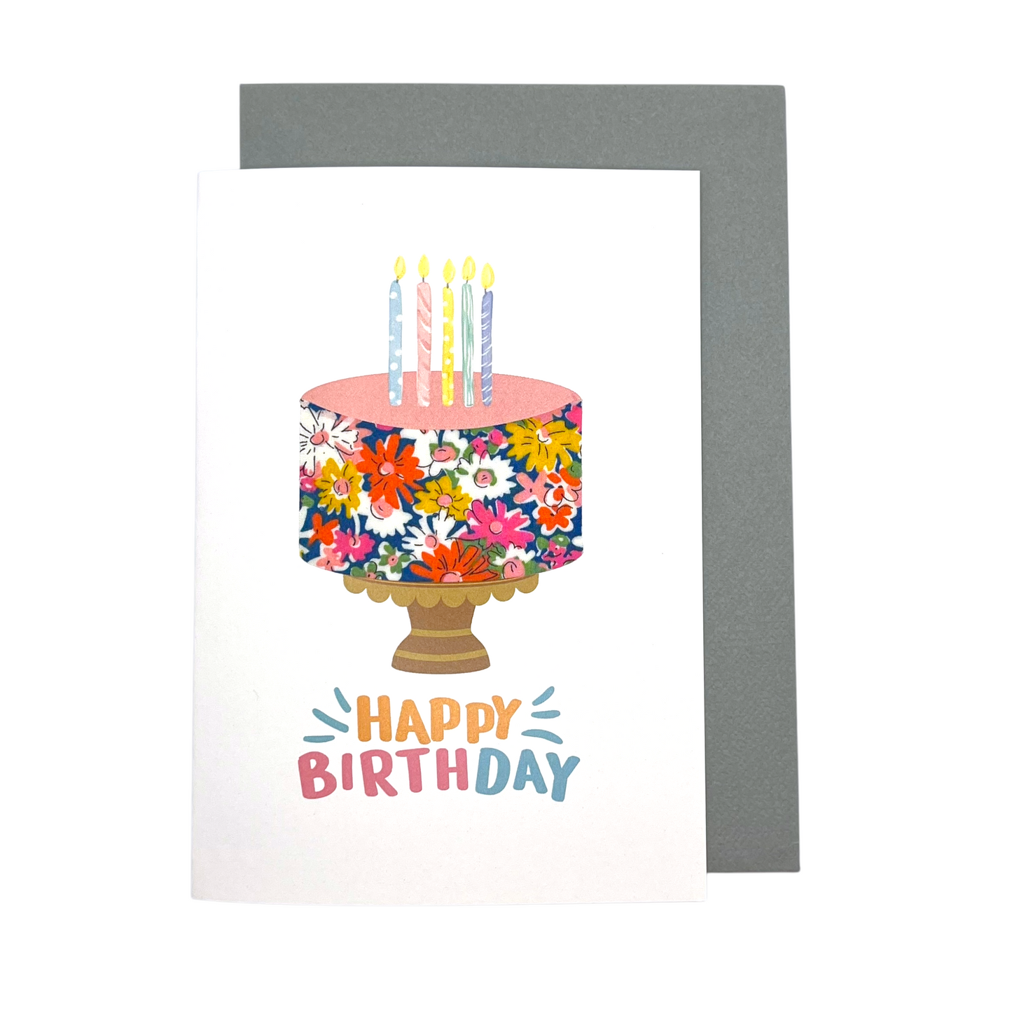 Greeting Card - Happy Birthday Cake
