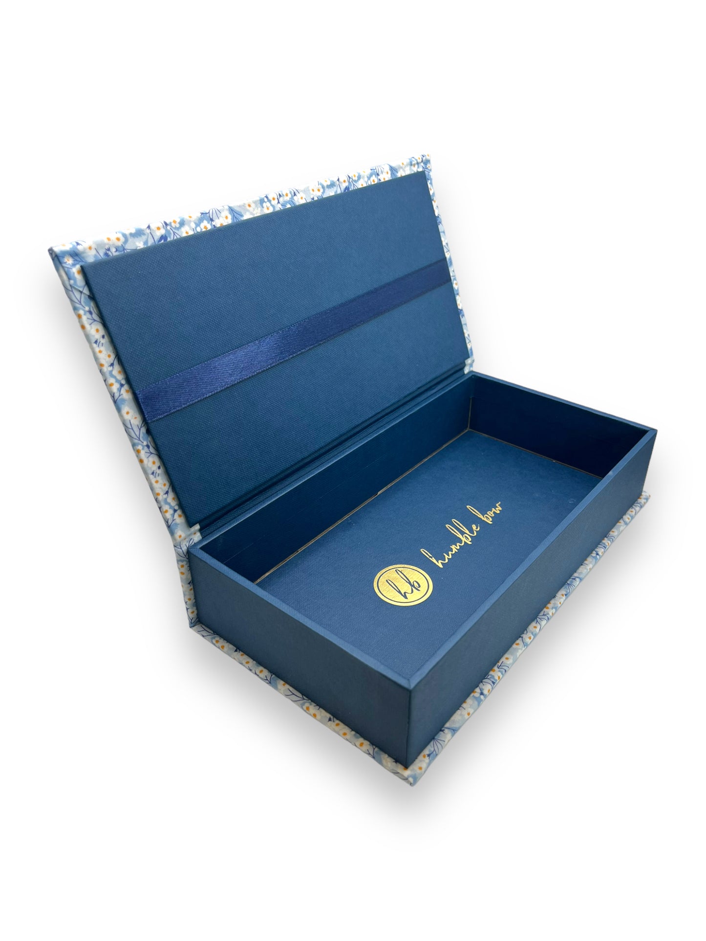 Fabric Wrapped Box - Liberty Mitsi Blue