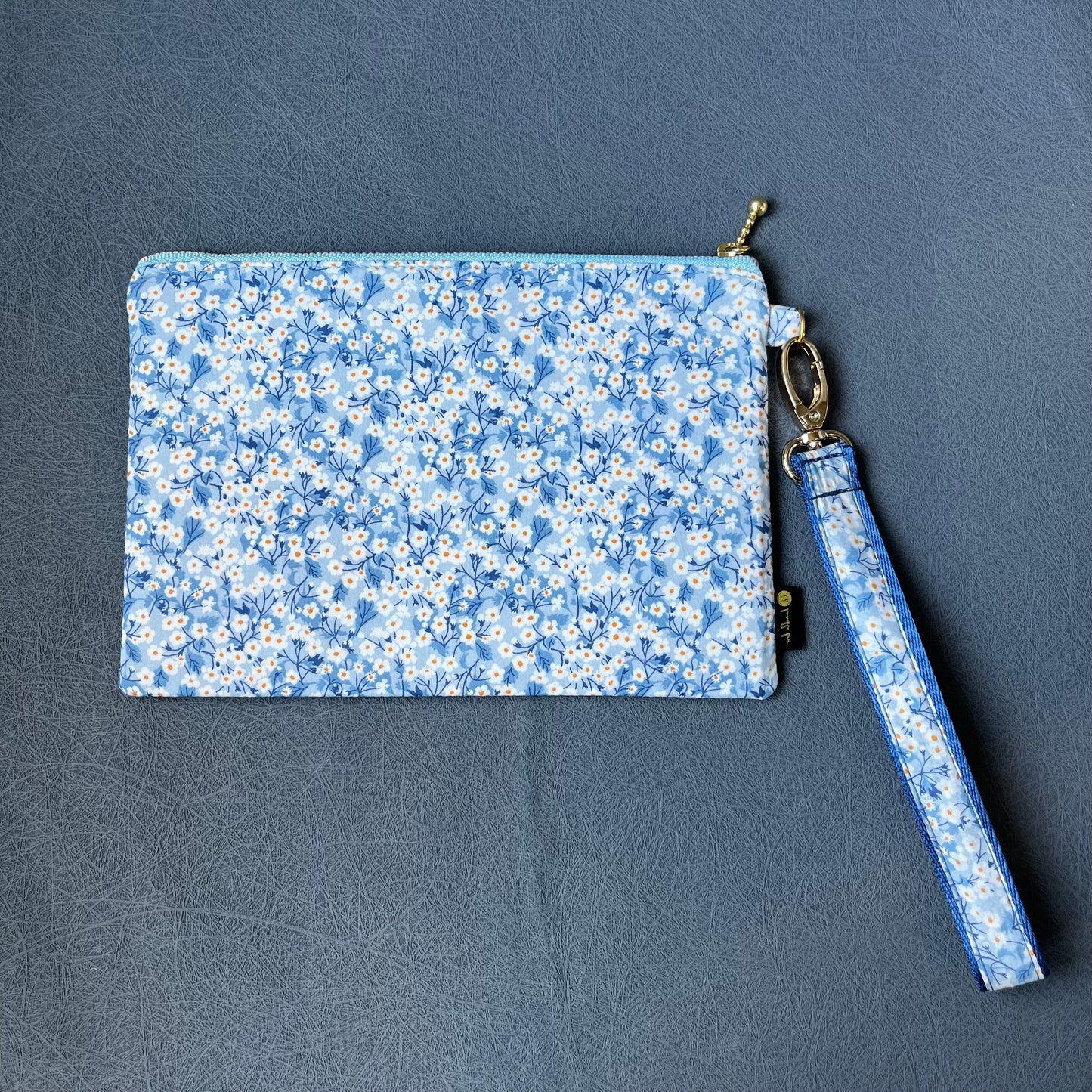 Wristlet Zip Pouch - Liberty Mitsi Blue