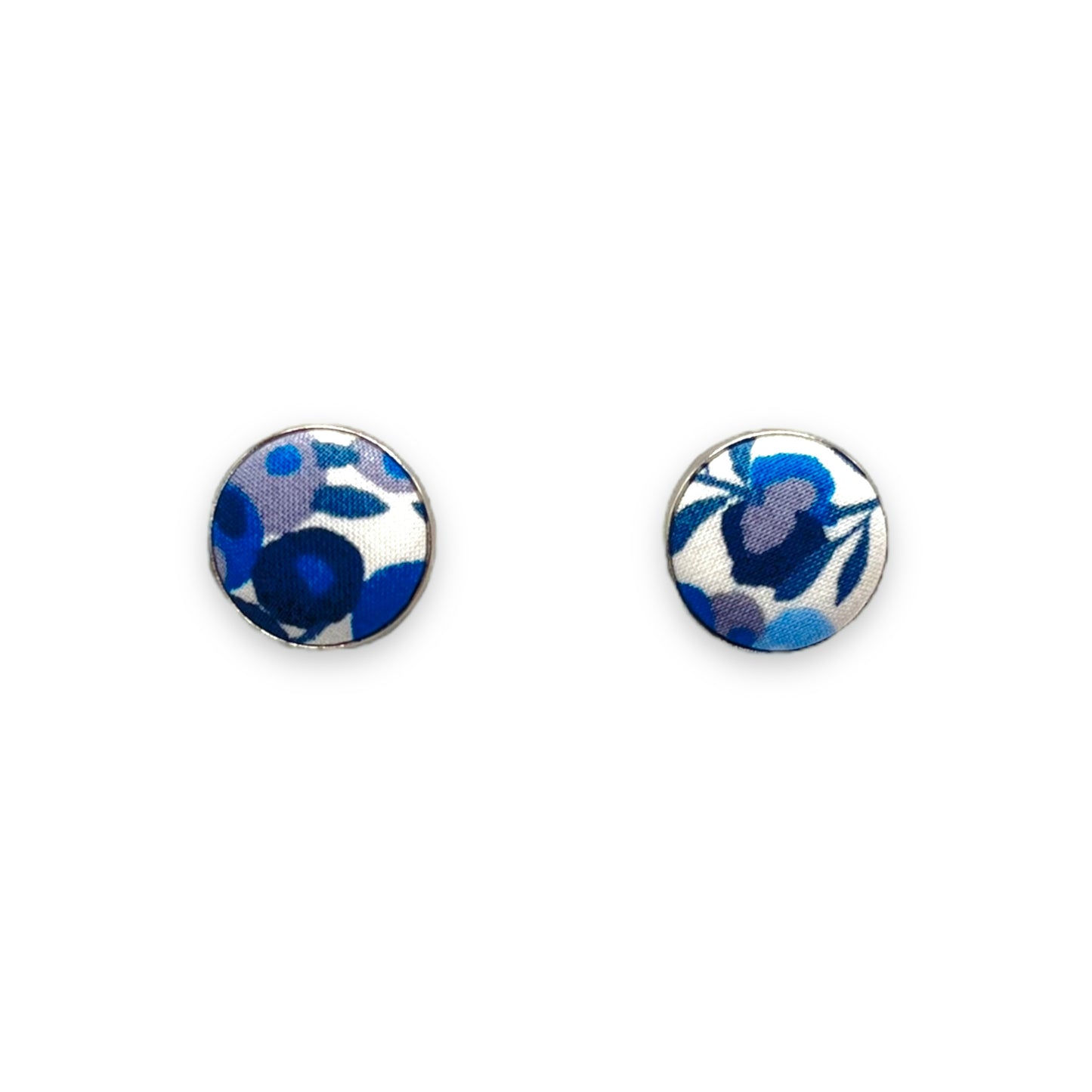 Button Earrings - Liberty Wiltshire Royal