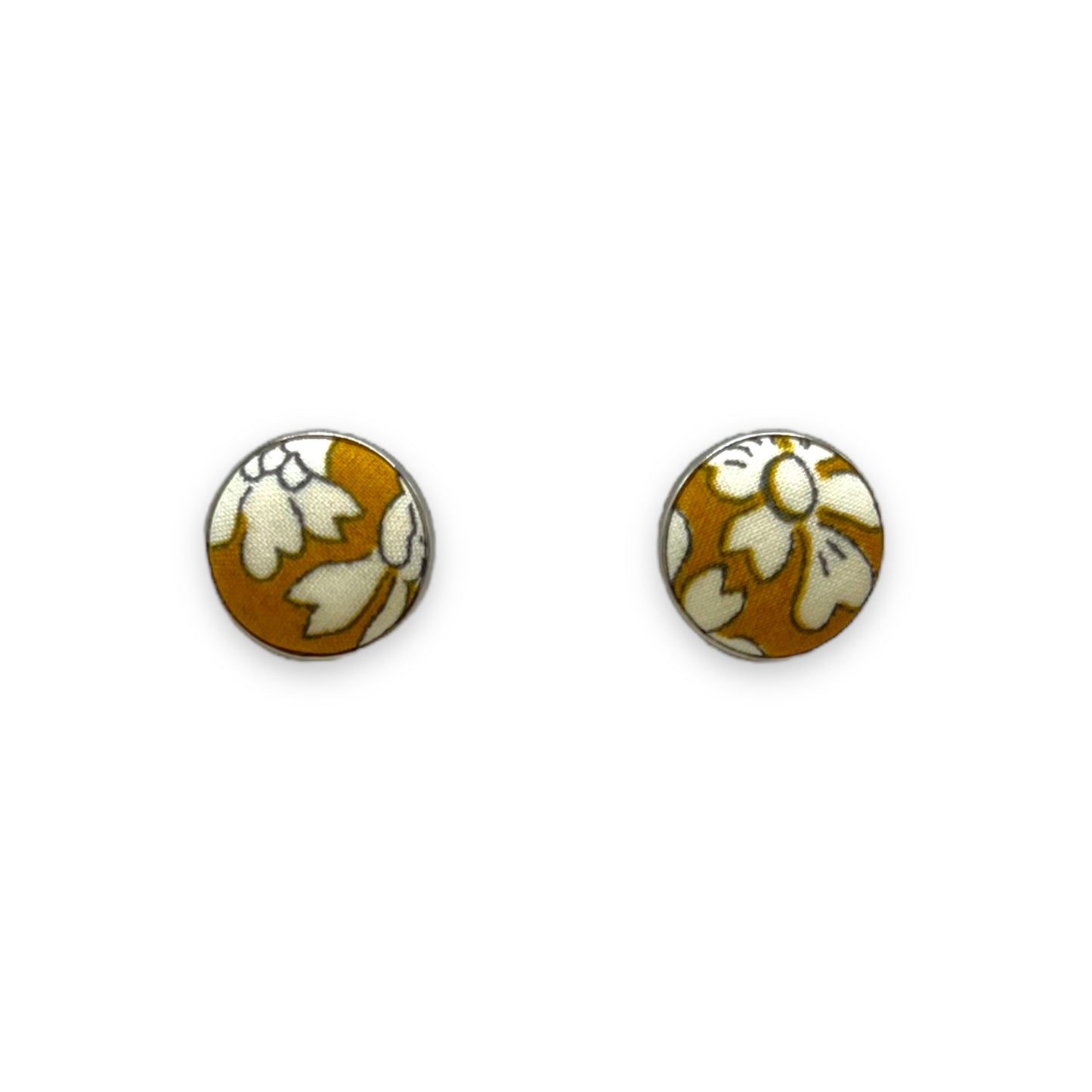 Button Earrings - Liberty Capel Gold