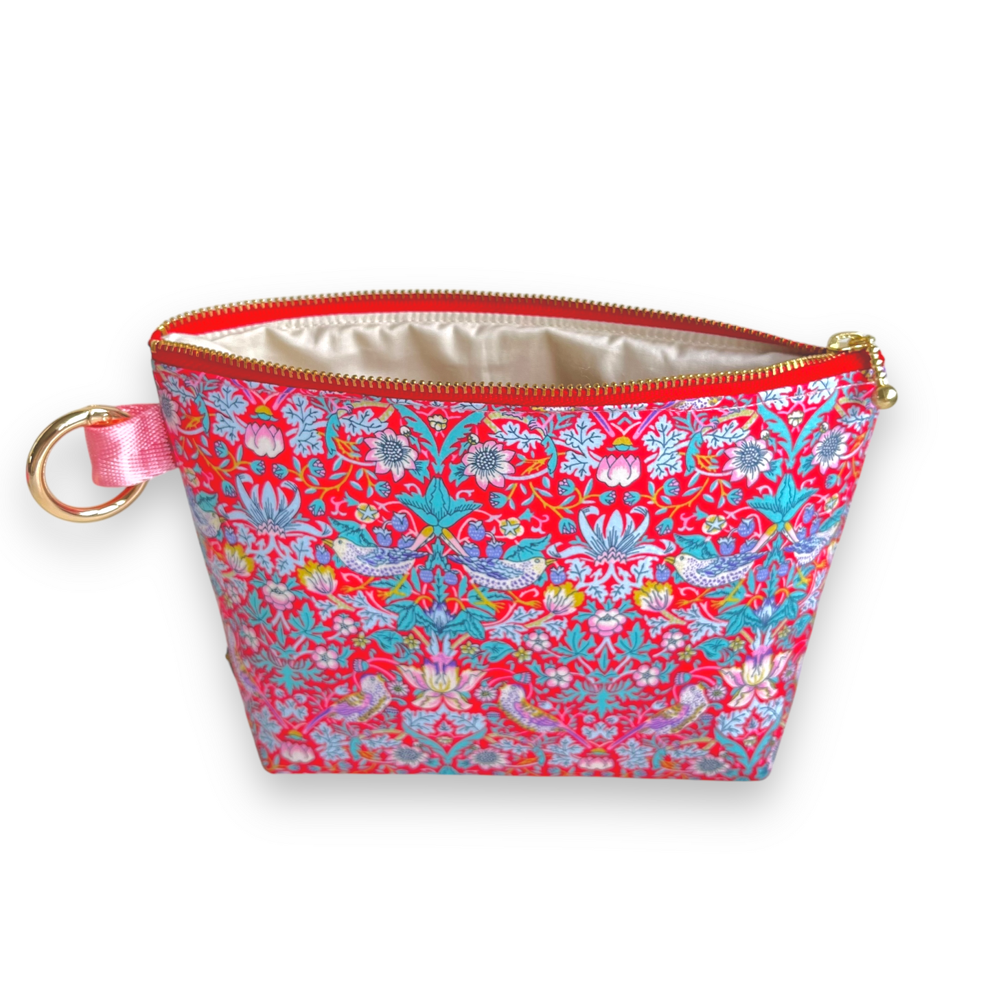 Cosmetic Pouch - Liberty Strawberry Thief Red