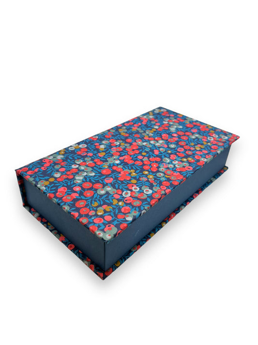 Fabric Wrapped Box - Liberty Wiltshire Navy
