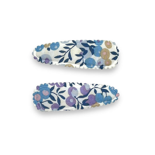 Snap Hair Clips - Liberty Wiltshire Blue