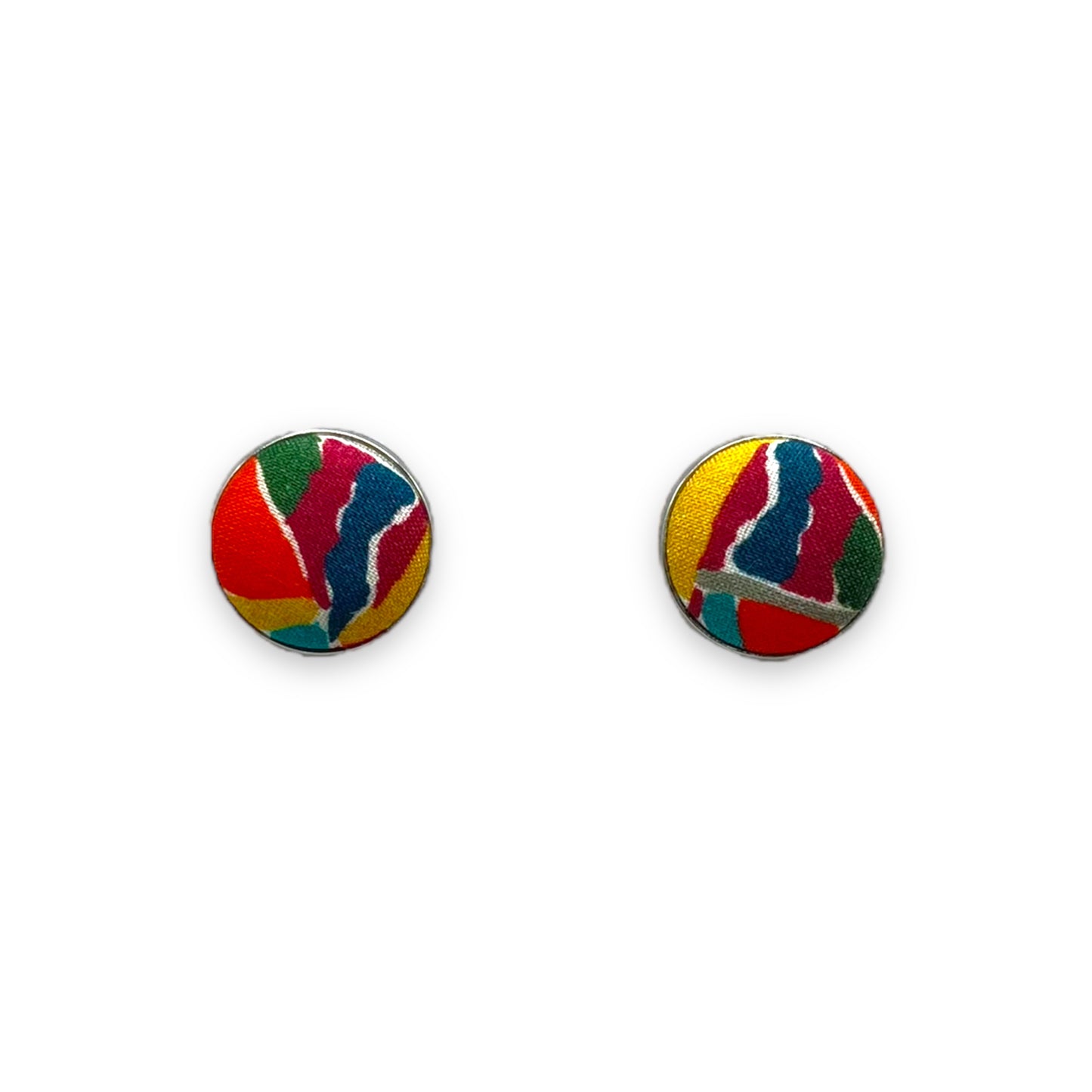 Button Earrings - Liberty Sail Party