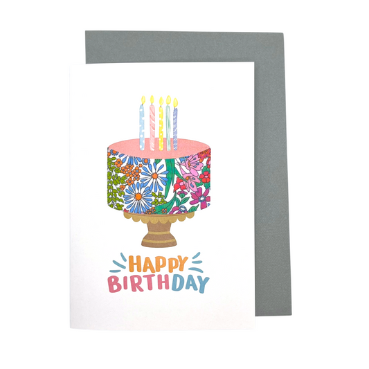 Greeting Card - Happy Birthday Cake