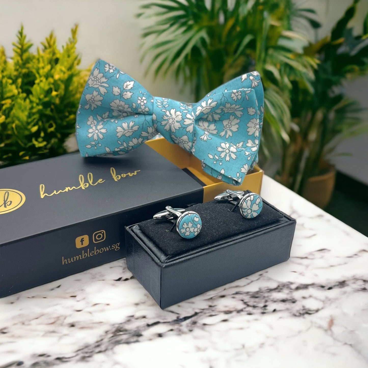 Bow Tie & Cufflinks Matching Set - Liberty Capel Tiffany
