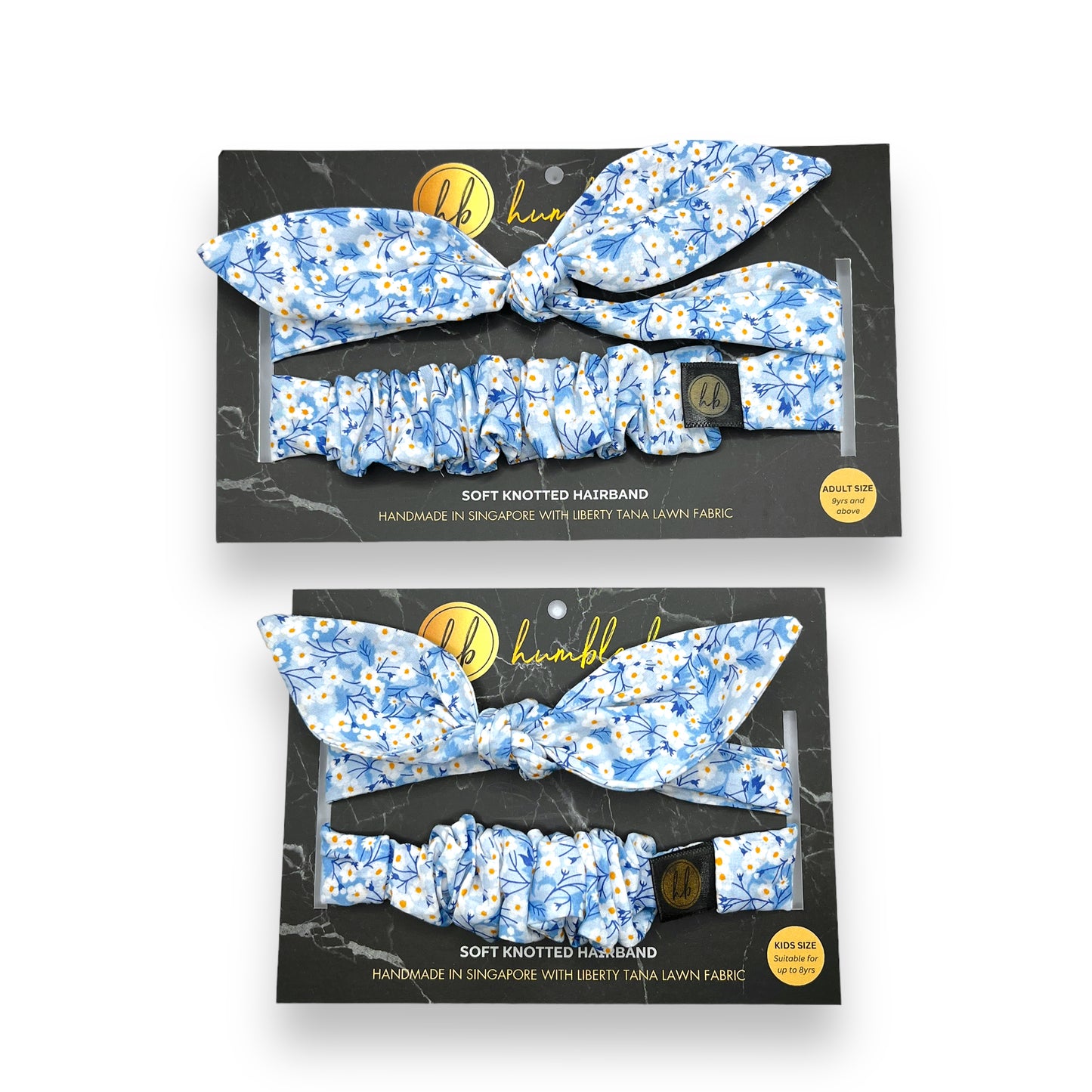 Soft Knotted Hairband - Liberty Mitsi Blue