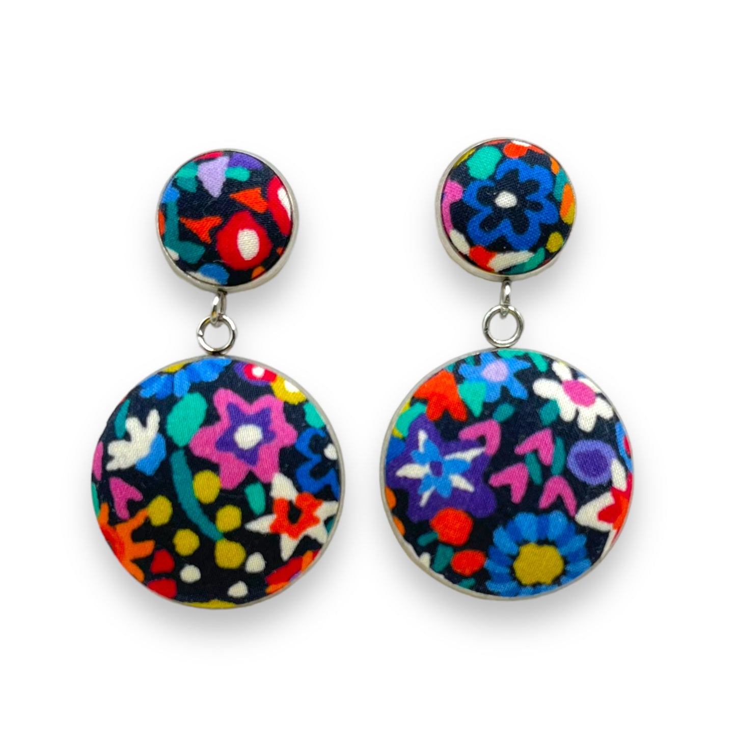 Button Earrings - Liberty Dazzle