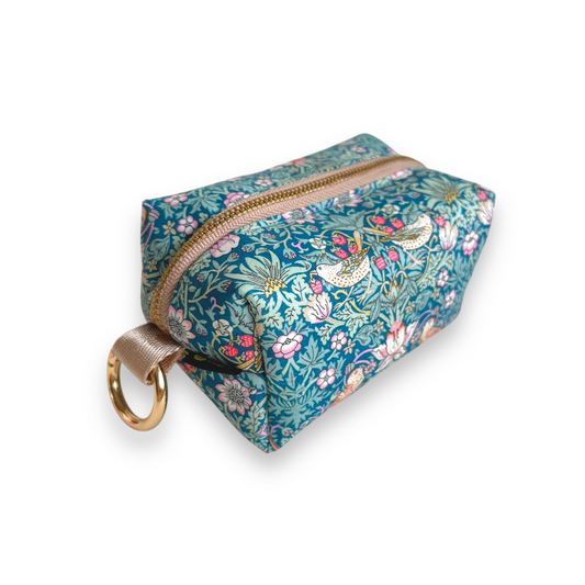 Box Pouch - Liberty Strawberry Thief Teal