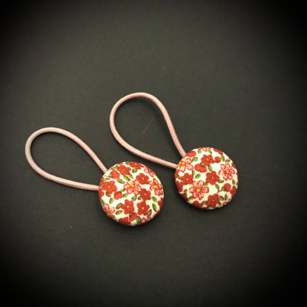 Rose Button Hair Tie