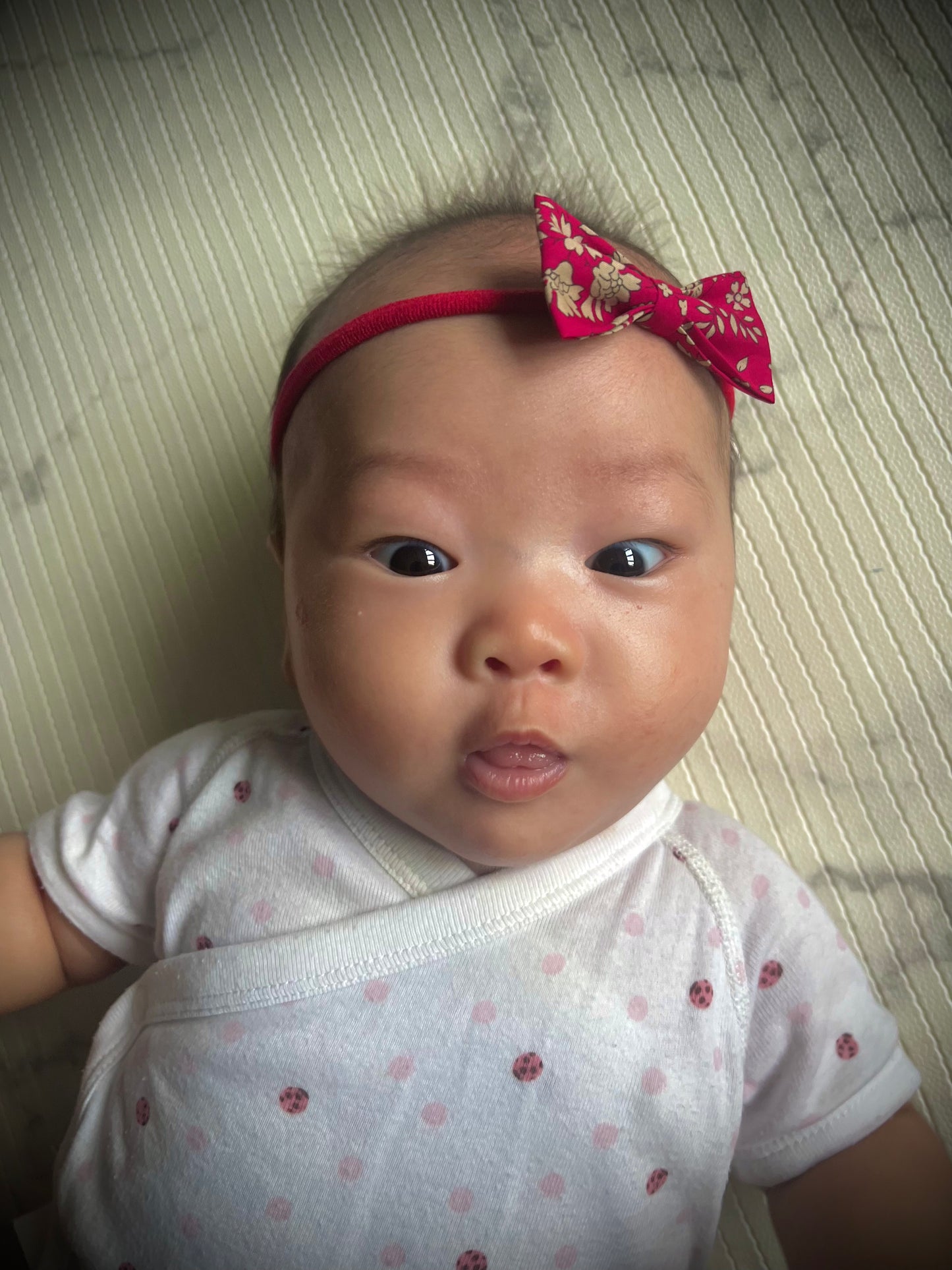 Baby Bow Headband - Liberty Capel Red
